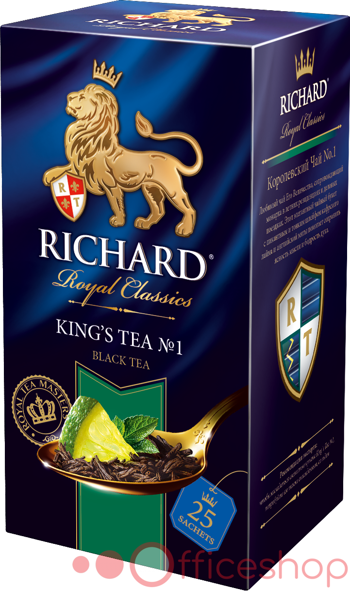 Ceai negru Richard King"s Tea Nr. 1  Lemon, 25 plicuri, 9631